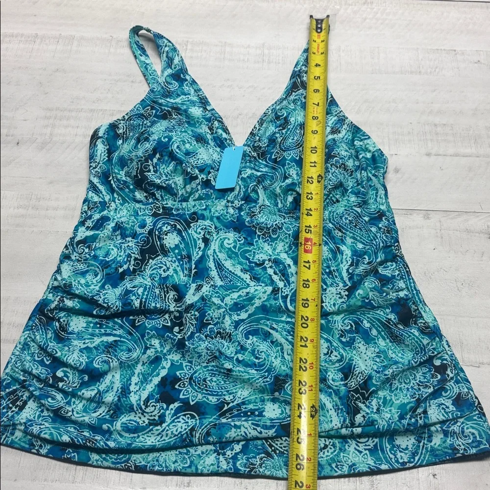 Yonique Plus Size Tummy Control Tankini Two Piece Bathing Suit Athletic Swimwear - Picture 6 of 10